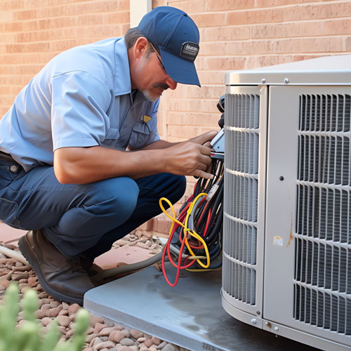 Best AC Contractor working on air conditioner
